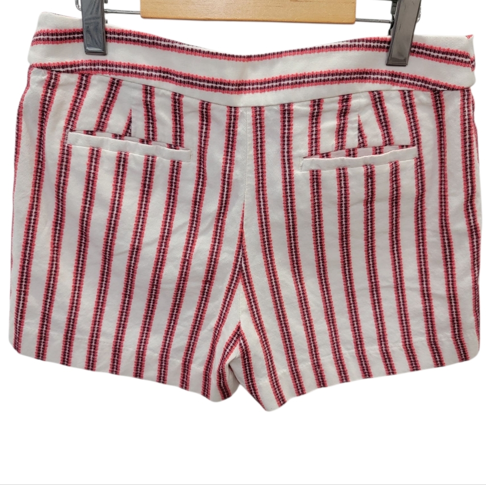 LOFT Striped Shorts Red Cream Euro Summer Cotton Blend Pockets Women’s
Size 6 - Picture 8 of 14
